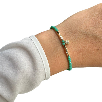 Heart Bead Bracelets in Gold Plated