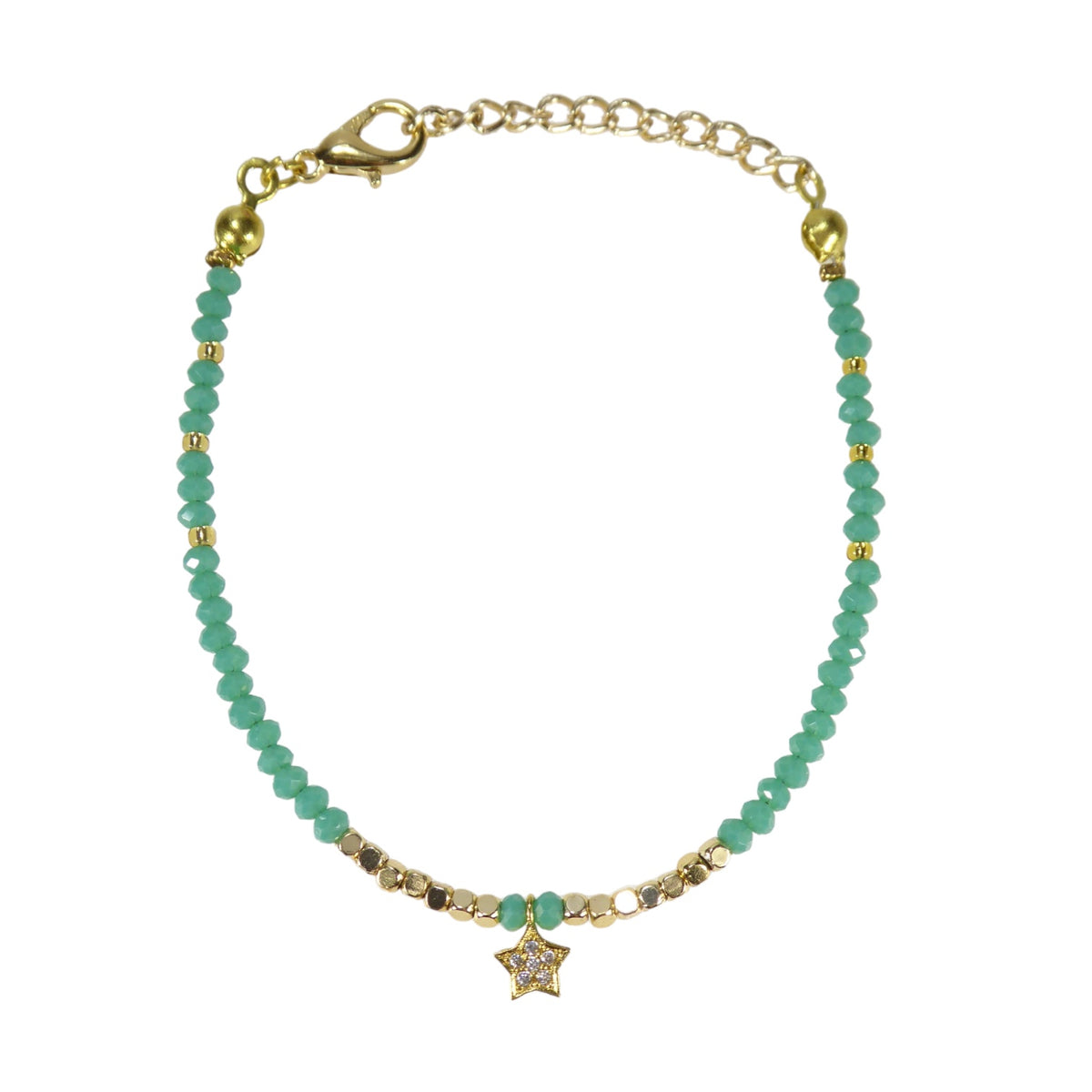 Star Bead Bracelets in Gold Plated