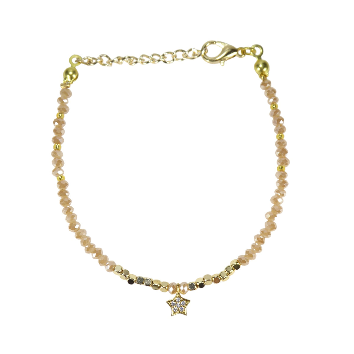 Star Bead Bracelets in Gold Plated