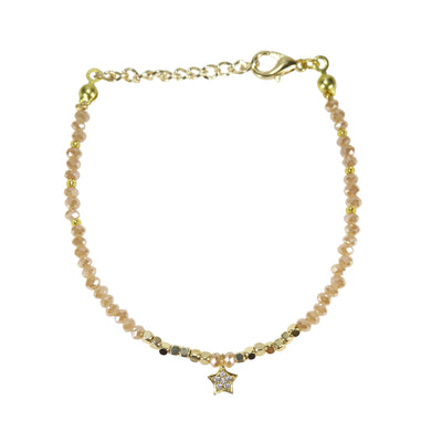 Star Bead Bracelets in Gold Plated