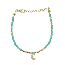 Moon Bead Bracelet, Gold Plated