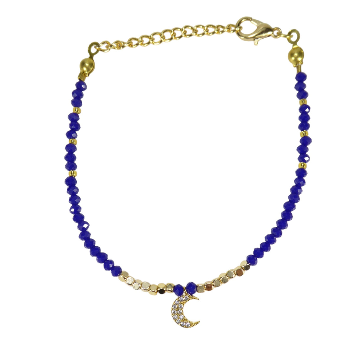 Moon Bead Bracelet, Gold Plated