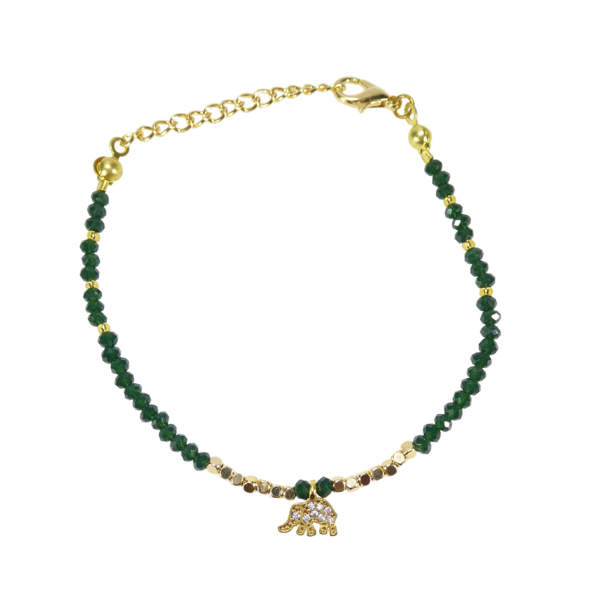 Elephant Bead Bracelets in Gold Plated