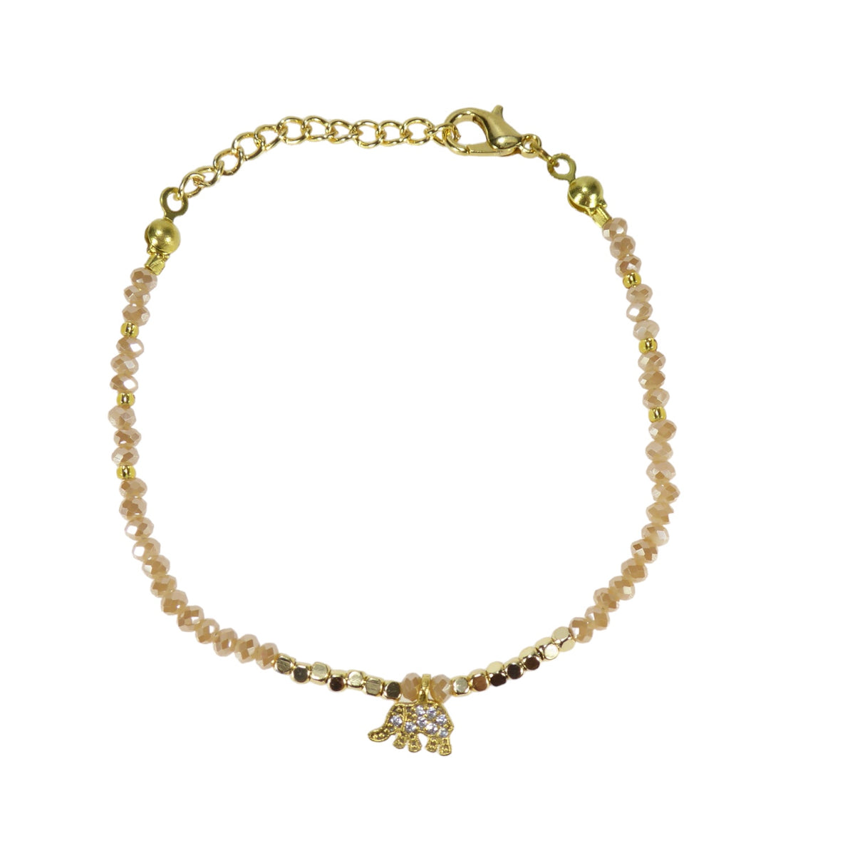 Elephant Bead Bracelets in Gold Plated