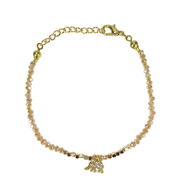 Elephant Bead Bracelets in Gold Plated