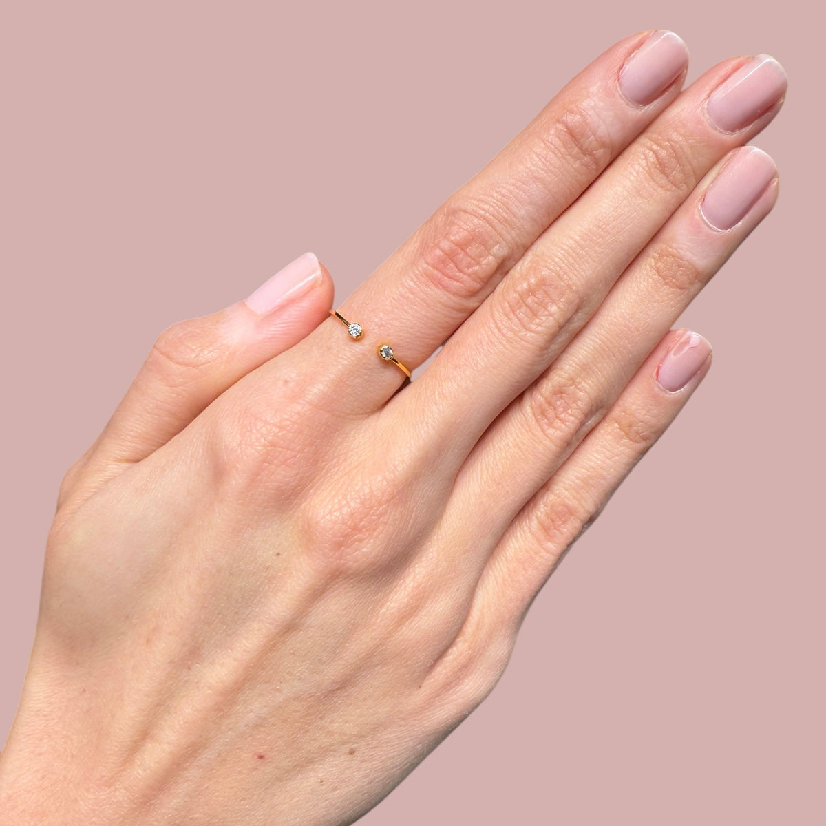 Adjustable Double Stone Rings