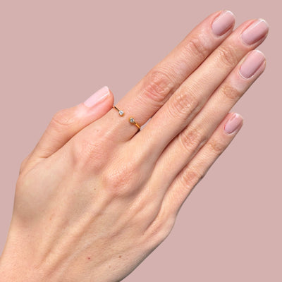 Adjustable Double Stone Rings