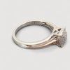 British Vintage Diamond Cluster Ring, 9ct Solid White & Rose Gold ( UK N  - US 6 )