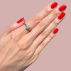 British Vintage Diamond Cluster Ring, 9ct Solid White & Rose Gold ( UK N  - US 6 )