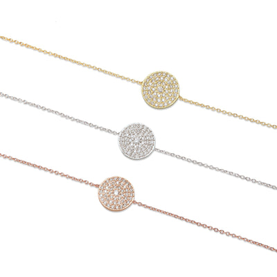 Disc Bracelet CZ