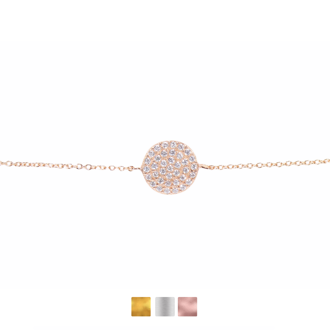 Disc Bracelet CZ