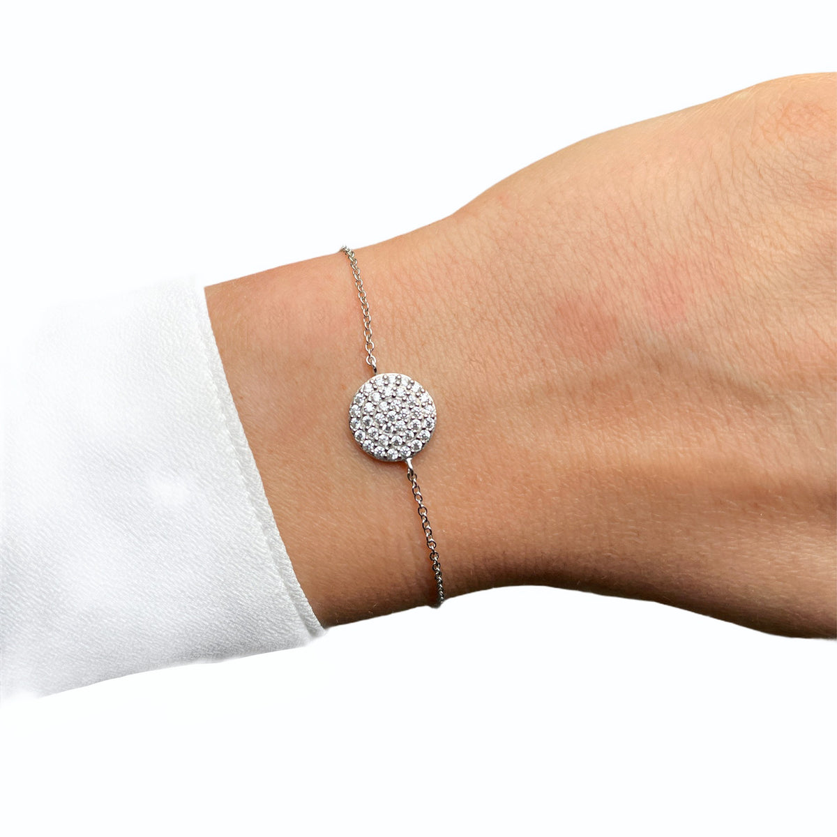 Disc Bracelet CZ
