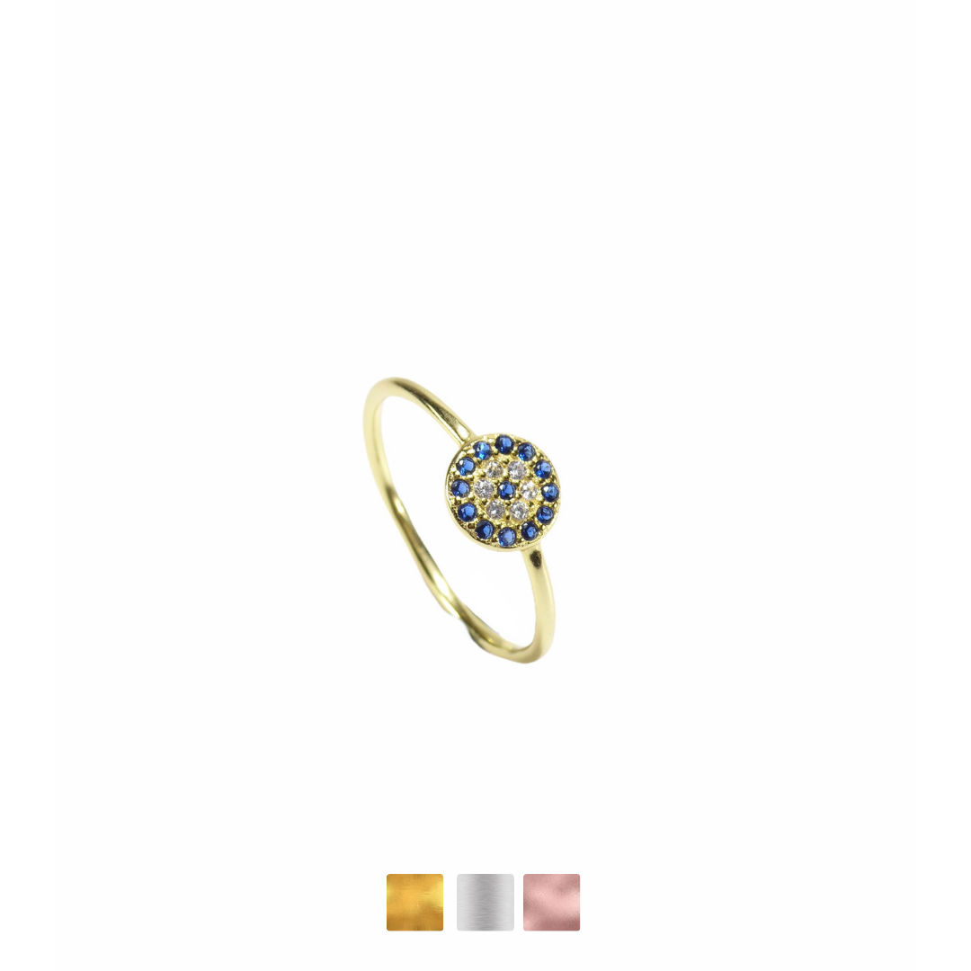 Turkish evil eye on sale ring