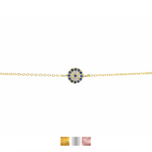 Blue Lucky Evil Eye Bracelet Cz