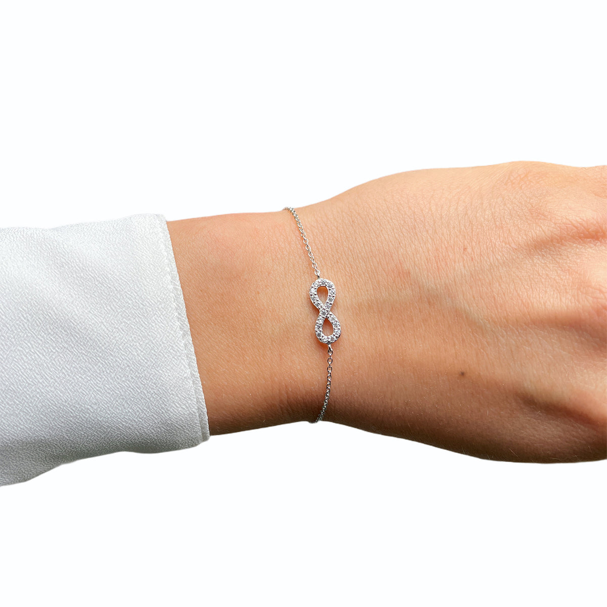 Small Infinity Bracelet Cz