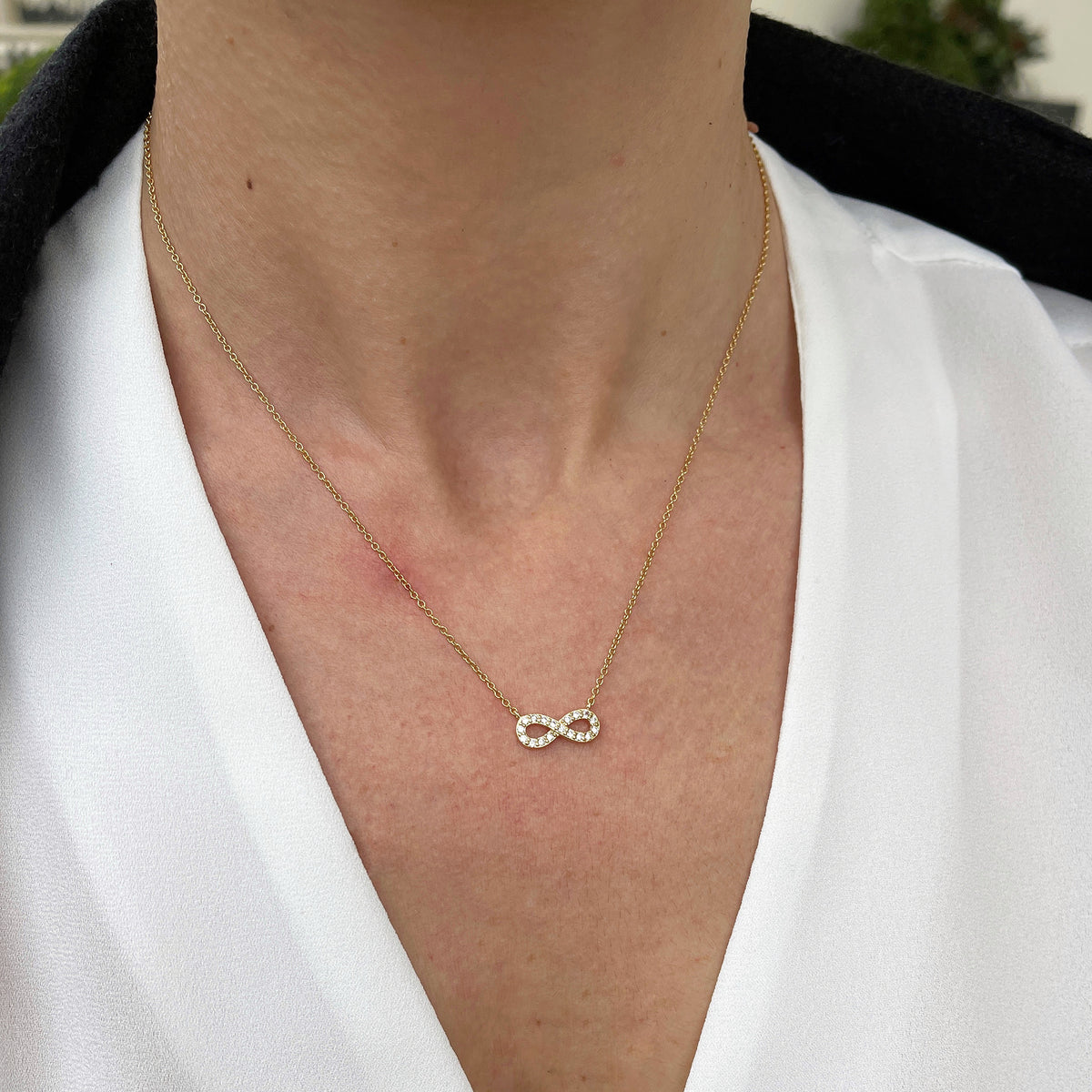 Small Infinity Cz Necklaces