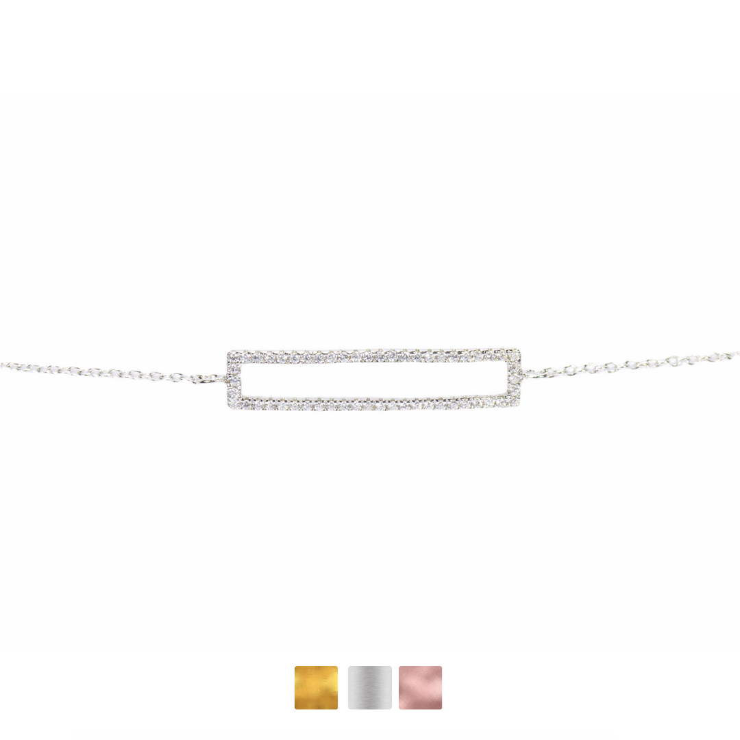 Rectangle Bracelet Cz
