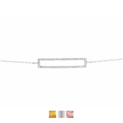 Rectangle Bracelet Cz