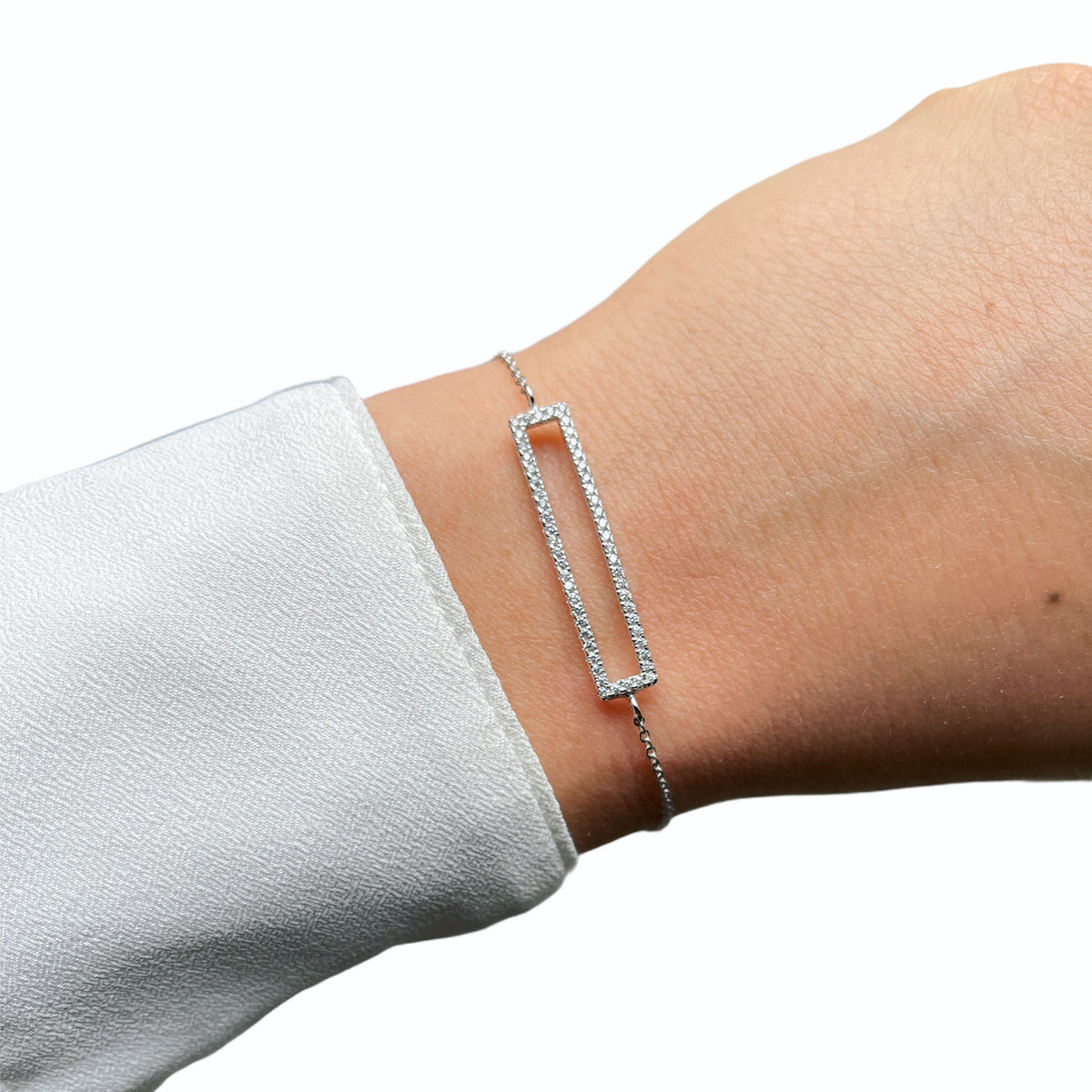 Rectangle Bracelet Cz