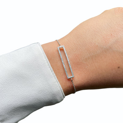 Rectangle Bracelet Cz