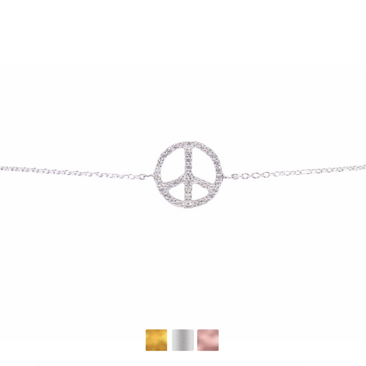 Peace Bracelet Cz
