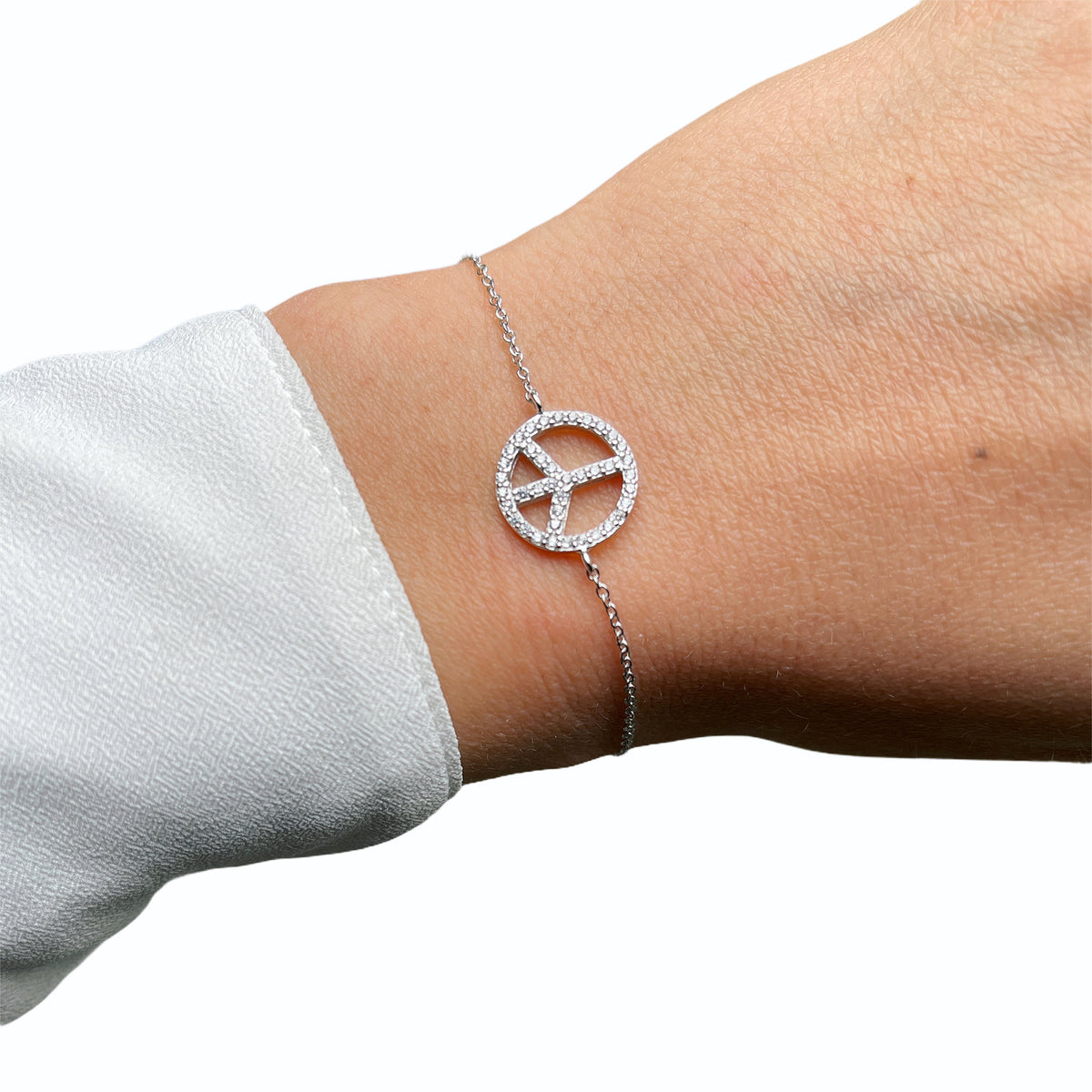Peace Bracelet Cz