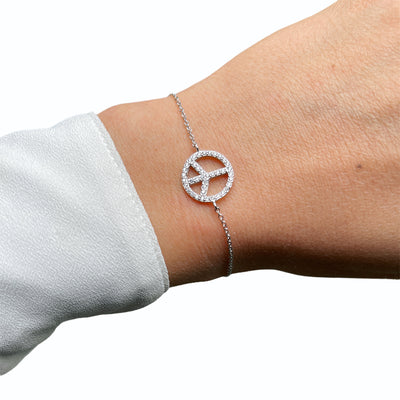 Peace Bracelet Cz