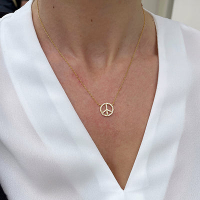Peace Necklaces Cz