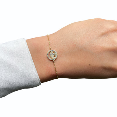 Smiley Face Bracelet Cz