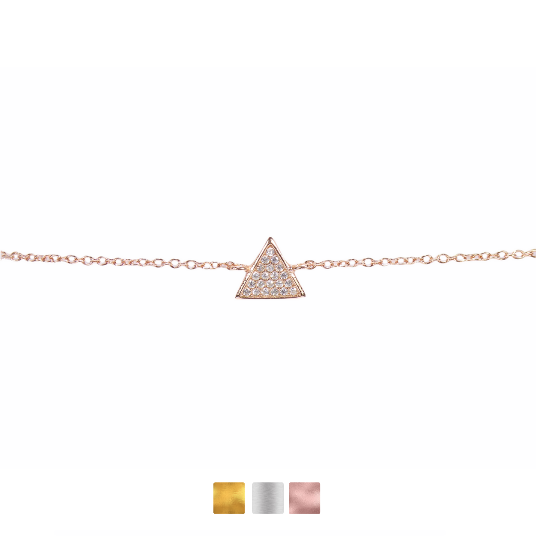 Triangle Bracelet Cz