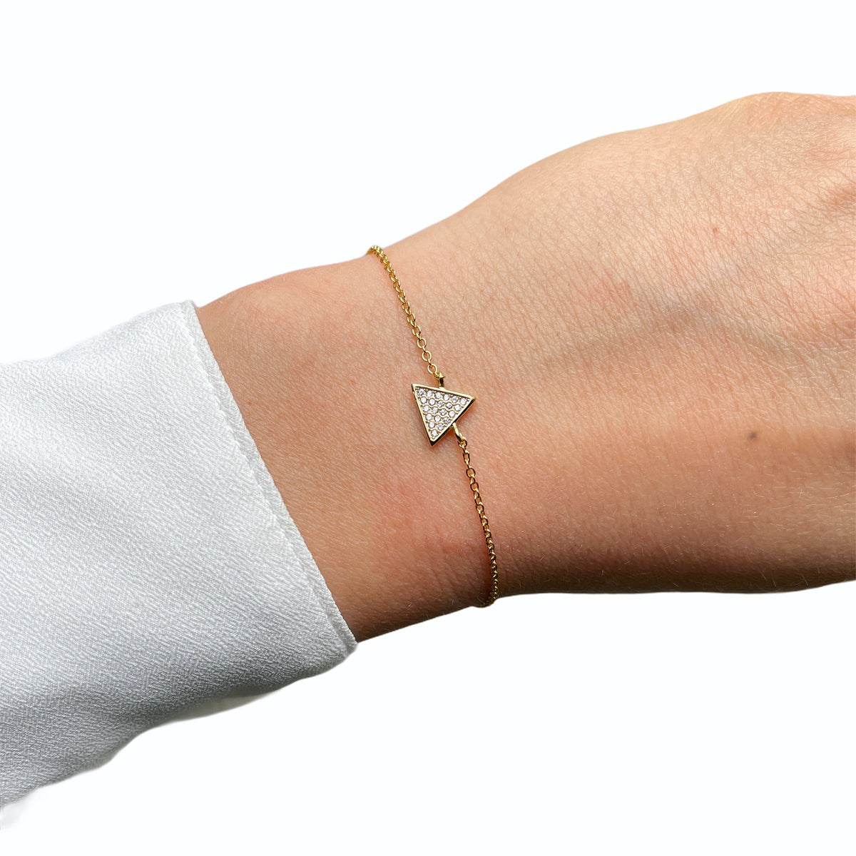 Triangle Bracelet Cz
