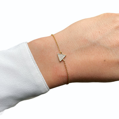 Triangle Bracelet Cz