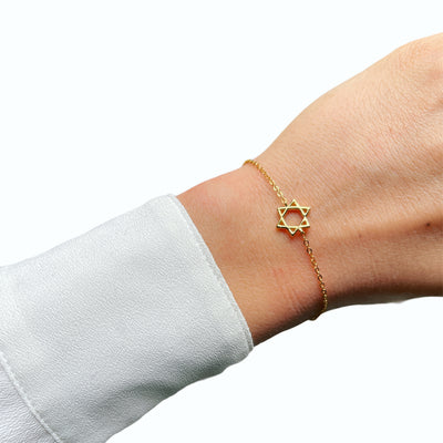 Plain Jewish Star of David Bracelet