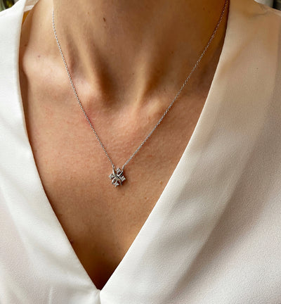 Four Diamonds Clover Necklaces