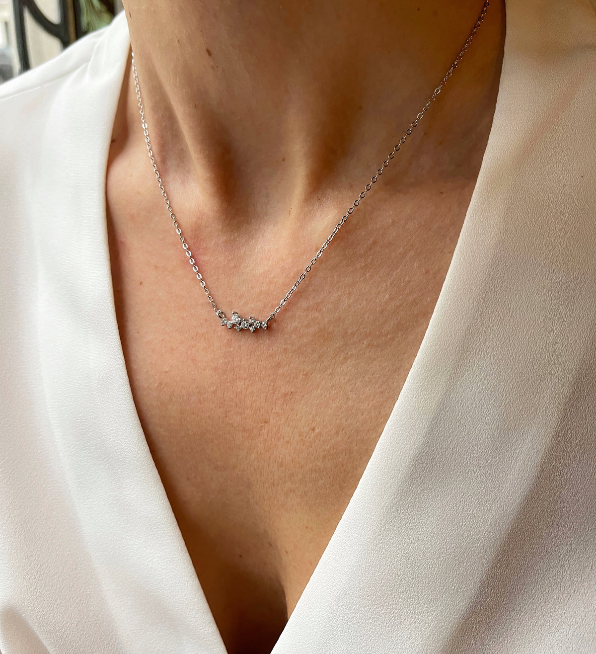 Cluster Cz Necklaces