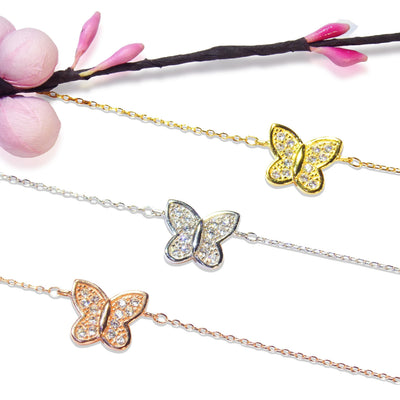 Small Butterfly Bracelet Cz