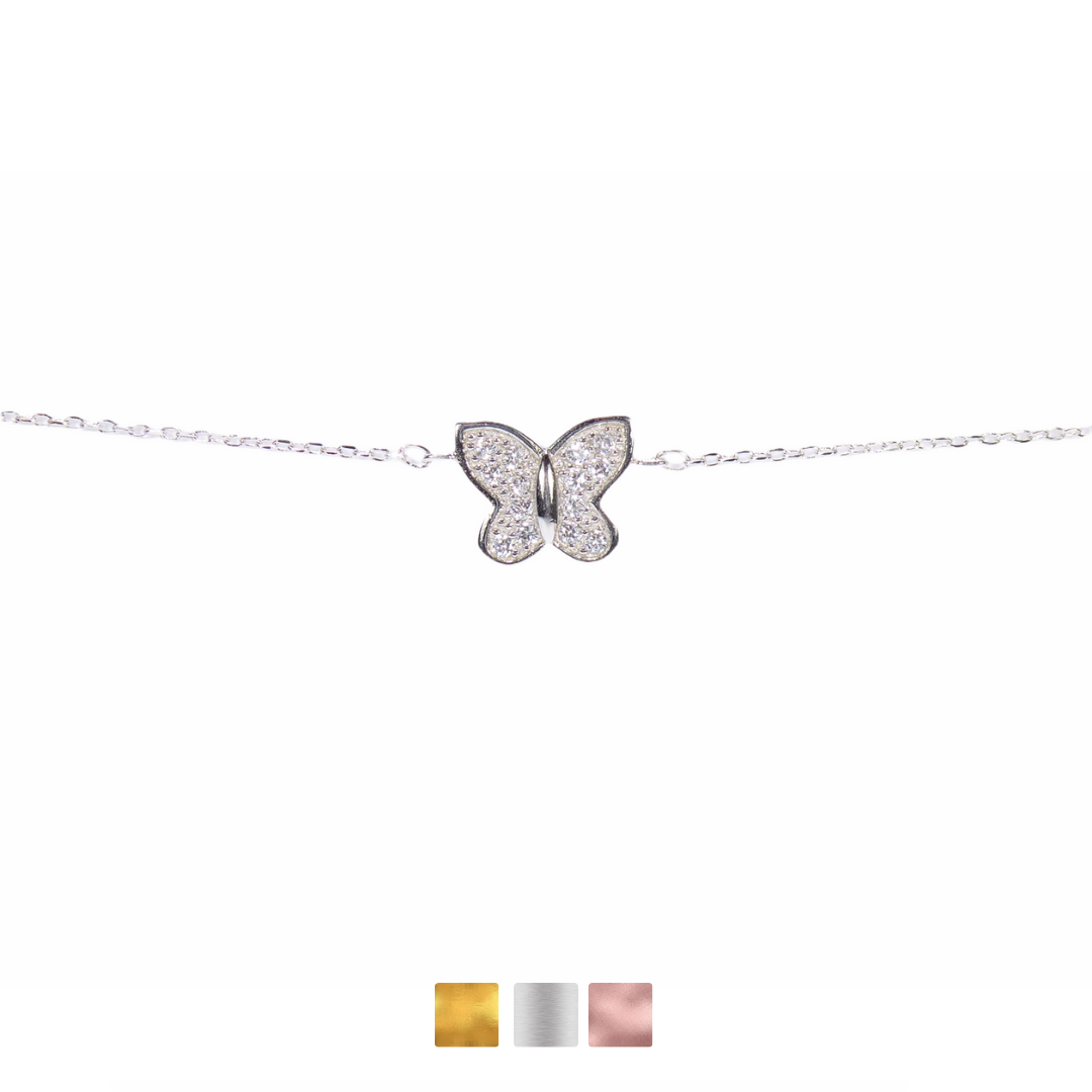 Small Butterfly Bracelet Cz