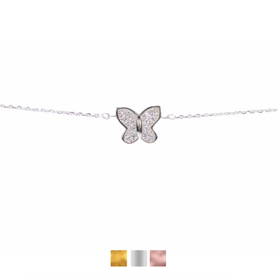 Small Butterfly Bracelet Cz