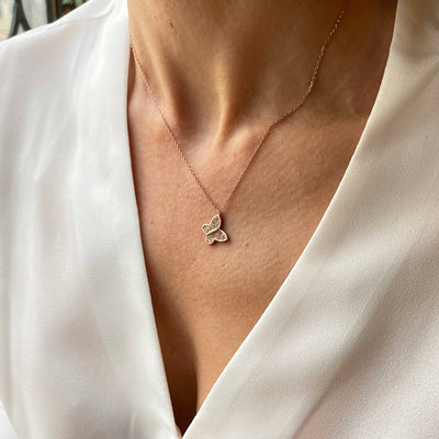 Small Butterfly Necklaces Cz