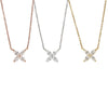 Four Stones Clover Necklaces