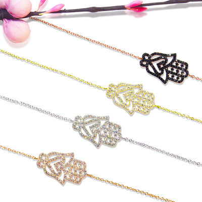 Large Hand Cz Bracelet