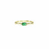 Emerald Look Enamel Rings