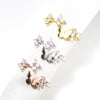 Adjustable Butterfly Clover Rings