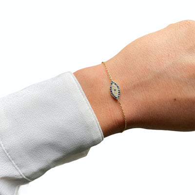 Evil Eye Bracelet Cz