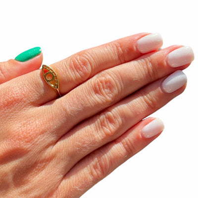 Egyptian Ra Eye Signet Rings