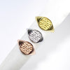 Hammered Square Signet Rings