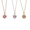 Red Stone Disc Necklaces