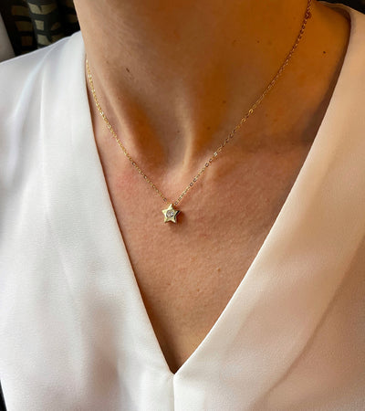 Single Stone Star Necklace
