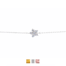 Five Stones Flower Bracelet Cz