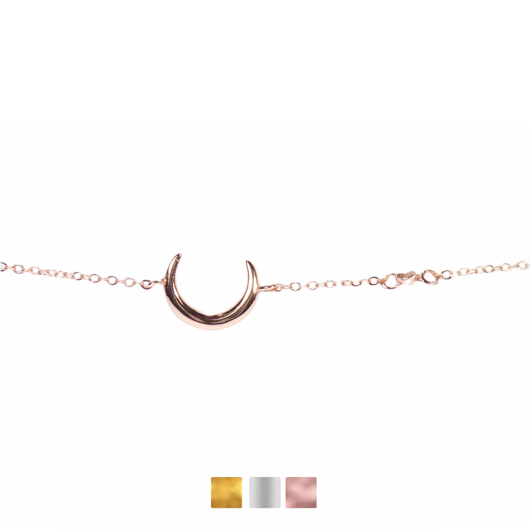 Plain Moon & Star Bracelet
